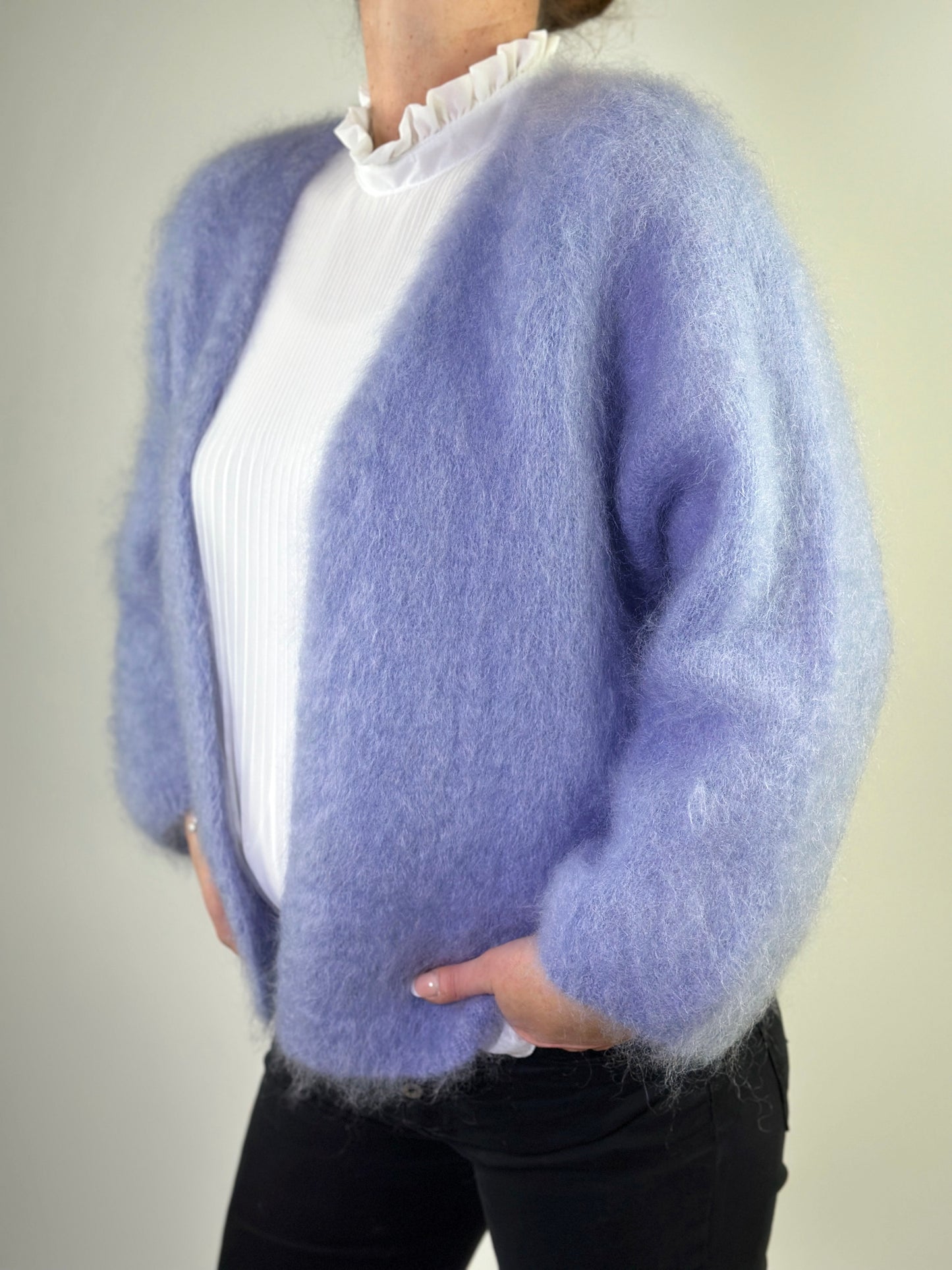 Fluffy Strickjacke One Size